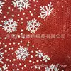 Tecido de linho colorido estampado floco de neve Artesanato de floco de neve de Natal pode ser estampado de acordo com o padrão da amostra