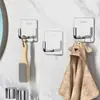 Gancho de aço inoxidável forte gancho adesivo sem perfuração gancho de toalha para banheiro doméstico gancho de roupas cozinha com rolamento de carga atrás da porta o gancho de metal