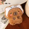 Lindo Colgante de Peluche de Capibara de Dibujos Animados, Accesorio Llavero de Gorro de Capibara, Divertido Colgante de Peluche para Bolsa