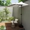 Sombrilla Exterior 2.7X 1.5m, Media Sombrilla de Pared, Sombrilla de Patio, Sombrilla para Terraza de Balcón, Sombrilla Rectangular Engrosada de Primer Piso