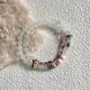 Novo Estilo Chinês "Flores Inspiradas em Vinho" Tianshan Cui Imitação Turmalina Contas Dupla Camada Pulseira Empilhável Pulseira Antiga de Alta Qualidade