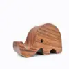 Soporte de escritorio mini portátil simple de madera maciza con forma de elefante para teléfonos móviles, soporte perezoso creativo de dibujos animados universal