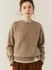 Nuevo Suéter de Cachemira Pura para Mujer Otoño e Invierno, Grueso y de Corte Holgado, Falso Dos Piezas, Tejido Cálido, Suéter Básico