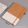 Exclusivo transfronterizo A5 corcho creativo imitación cuero pu protección ambiental paja de trigo costura negocio oficina cuaderno estuche de regalo