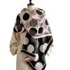 Cachecol de Bolinhas em Imitação de Caxemira para Outono e Inverno, Xale Externo de Moda de Alta Qualidade, Novo Cachecol Xale Espesso e Quente para Outono e Inverno