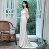 Vestido de Noche Blanco Sirena Ligero Vestido de Boda 2026 Nuevo Verano Lujo Ligero Nicho Vestido de Anfitriona Vestido de Brindis de Novia para Mujer