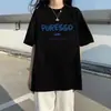 Camiseta Feminina Coreana Soltinha de Meia-Manga para Verão Roupas Íntimas Curtas Roupas Femininas 2025 Novas Estilo Coreano Tops Estampados Ins Atacado