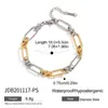 Jieding Pulsera Cubana de Acero Inoxidable con Combinación de Colores Europea y Americana Joyería de Lujo Ligero de Gama Alta Popular Transfronteriza Joyería de Acero de Titanio Modelo para Mujer