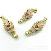 Hebilla de Oro Real de 18 Quilates que Conserva el Color, Hebilla de Collar con Circonita Micropavimentada, Conector de Perla Madre para Múltiples Filas, Accesorios de Joyería DIY
