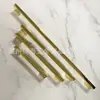 Puxador de Porta de Guarda-Roupa Minimalista Moderno Imitação de Ouro Liga de Alumínio Preta Moderna Puxador de Porta Alongado para Sapateira Guarda-Roupa