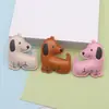 Llavero creativo de perro para coche con impresión a doble cara, colgante para mini bolso para hombres y mujeres, exquisito accesorio de llavero de cachorro