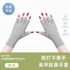 Luvas de Proteção Solar com Estampa de Transferência de Calor Personalizadas para Mulheres, Especificamente para Salões de Unhas no Sudeste Asiático, Design de Cinco Dedos Expostos para Evitar o Bronzeamento, Luvas para Nail Art