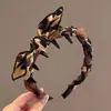 Faixa de Cabelo com Laço Estampa de Leopardo para Mulheres, Coroa Alta 2026 Novo Estilo Faixa de Cabelo, Faixa para Lavar o Rosto, Presilha de Cabelo, Elástico de Cabelo, Acessório de Cabelo