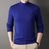Suéter de Cuello Alto Medio para Hombre 2026 Otoño/Invierno de Punto de Manga Larga Pulóver Holgado de Cuello Medio Suéter Engrosado