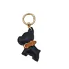 Colgante Llavero de Coche Bulldog Francés, Llavero de Coche Cachorro de Cuero Hecho a Mano de Alta Calidad, Regalo Creativo, Accesorio de Gama Alta