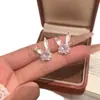 Princesa Fugitiva Dulce Fresca Juguetona Conejo Pendientes Tachonados de Diamante Dulce Femenina Nuevo Exquisito Versátil Personalizado Accesorios para Orejas