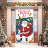 Qzbmt041-052 Cortina de Puerta Navideña Transfronteriza Decoración de Ancho de Puerta Papá Noel Decoración Festiva Banderín