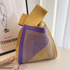 Coreia do Sul Ins Bolsa Tricotada Bolsa Vesicular de Menina Bolsa Quadrada Pequena Bolsa Tricotada de Ano Novo Bolsa de Mão Bolsa Tricotada Transversal