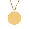 Joyería creativa nueva con etiqueta de 12 constelaciones, joyería europea y americana de moda, collar de joyería de acero de titanio con diamantes al por mayor