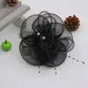 0363 atacado de fabricantes para crianças flor de gaze europeia e americana temperamento flor de cabeça para palco festa acessórios de cabelo com grampo de cabelo de diamante