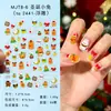 Nuevos Pegatinas para Uñas Serie Navideña Transfronteriza Copos de Nieve Árbol de Navidad Papá Noel Guantes Pegatinas Navideñas para Uñas