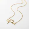 Nuevo Collar de Acero Inoxidable Estilo Europeo y Americano que No se Desvanece, Cadena para Clavícula con Colgante de Zapatos de Tacón Alto con Lazo de Moda para Mujer