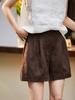Calça Curta Respirável Fresca e Confortável Old Qian Ma Ma Slim Feminina Verão 2025 Nova