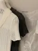 Wgwe9276 Guangzhou Shisanxing Blusa de Tricô Feminina de Verão Novo Estilo Gola Reversível Slim Fit Versátil Manga Curta
