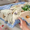 Colcha de Verano Auténtica de Encaje Suave como una Nube Grado Materno e Infantil, Relleno de Algodón Puro para Clima Cálido, Colcha Delgada Lavable a Máquina, Regalo