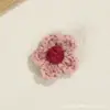 Flores pequeñas de hilo tejidas a mano flores tejidas lindas accesorios para el cabello DIY broches zapatos calcetines ropa accesorios decorativos