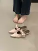 Mules Femininas Ponta Fina Slip-On com Salto Escondido Coleção Primavera/Verão 2026, Mules com Salto Plataforma Estilo Francês