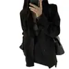 Blazer de Terno para Mulheres 2024 Primavera e Outono Novo Estilo Estilo Francês Estilo Pequeno Aroma Elegante Estilo Coreano Solto Pequeno Terno para Estudantes