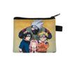 Bolsa de Almacenamiento con Estampado Simple y Moderno de Naruto para Hombres y Mujeres, Billetera para Monedas, Tarjetero, Cremallera de Anime, Estilo Minimalista Urbano