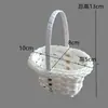Cesto de Mão Mini Cesto Imitação Rattan Cesto Tecido Plástico Imitação Rattan Cesto de Parede Pendurado Varanda Sala de Estar Decoração Cesto para Arranjo de Flores Cesto de Mão