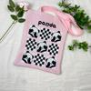 Bolsa de Tricô Ins Desenho Panda Feminina Moda para Carregar na Mão Grande Capacidade Bolsa de Ombro Bolsa Transversal Bolsa