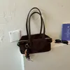 Bolso de axila liso, casual y minimalista, elegante y de gran capacidad, bolso de hombro retro y moderno, bolso tipo almohada de gamuza único y a la moda