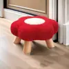 Taburete Pequeño para Uso en Casa, Taburete Bajo, Taburete de Sofá, Banco Acolchado Suave, Taburete de Mesa de Café Moderno para Sala de Estar, Taburete Infantil de Madera Maciza, Reposapiés