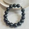 Pulsera Shijia de perlas de vidrio redondas de alto brillo para parejas novios pulsera magnética francesa para mujer nueva en stock