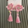 Doce rosa torção arco hairpin menina cocar princesa estilo estrangeiro hairpin diy material sapato flor acessórios