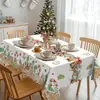 Vendas diretas transfronteiriças do fabricante: Toalha de mesa de Natal, toalha de mesa decorativa com estampa de Natal, toalha de mesa impermeável para uso doméstico e em restaurantes