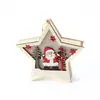 Pendente de Madeira Luminoso de Natal 2026 Decoração de Árvore de Natal Pingente Pequeno Presente de Natal Enfeites Velho Boneco de Neve Veado