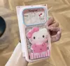 Soporte de gato lindo se transforma instantáneamente en una funda de teléfono, adecuado para iPhone 17 Pro Max, funda de color sólido transparente cielo estrellado para iPhone 16