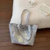Bolso de Lona Simple y Único Estilo Coreano, Estilo Perezoso, Nuevo Bolso de Lona Verano 2026, Bolso de Hombro Grande de Capacidad Casual para Mujer