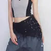 Nova Marca Tendência de Street Dance Cinturão de Lantejoulas Lenço de Quadril para Dança Jazz Lenço Triângulo Indiano para Performance Cinto de Franjas
