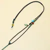 Cordón de Colgante de Loto de una Cara con Colgante de Jade y Oro, Cordón de Collar Tejido a Mano de Jade Fresco para Hombres y Mujeres, Venta al por Mayor