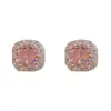 Moda Coreana e Japonesa Luxo Leve Brincos Pequenos Cubos de Zircônia Nicho Exquisitos Versáteis Compactos High-End Brincos Super Brilhantes Atacado