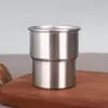 Taza de Café de Acero Inoxidable 304 de una Sola Capa con Borde Enrollado, Taza de Agua Transfronteriza, Taza Portátil para Camping al Aire Libre, Taza para Cerveza de Camping, Venta al por Mayor
