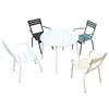 Mesas y Sillas de Exterior, Muebles al Aire Libre para Patio, Sillas de Comedor de Aleación de Aluminio para Uso Doméstico en Villa, Juego de Mesa y Sillas de Exterior para Cafetería al Aire Libre