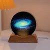 Luz de Noche de Cristal de Luna Adorno Luminoso Lámpara Creativa de Conejo Decoración de Escritorio de Dormitorio Luz Ambiental Regalo de Vacaciones