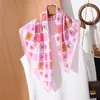 Bufanda de Seda Elegante y Suave de 70 cm para Mujer, Bufanda Cuadrada Versátil Nueva de Primavera y Verano, Adecuada para el Trabajo, Camisas, Trajes y como Pequeño Accesorio para el Cuello